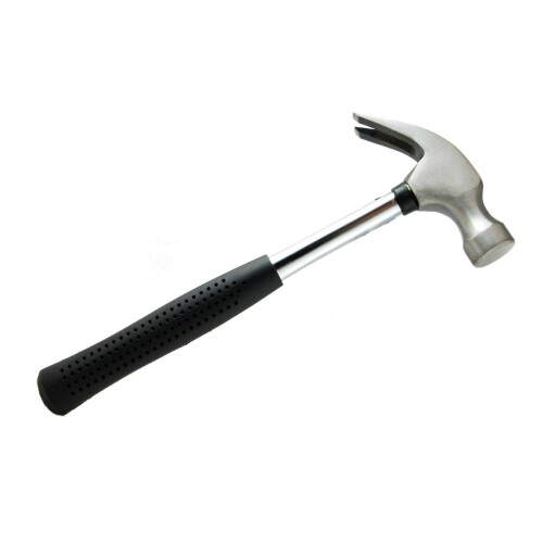 Small 8 oz Claw Hammer Metal Shaft Cable Clip Tacks Lightweight