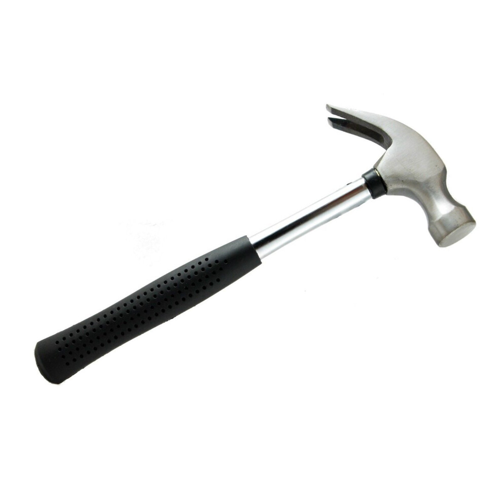 Small 8 oz Claw Hammer Metal Shaft Cable Clip Tacks Lightweight