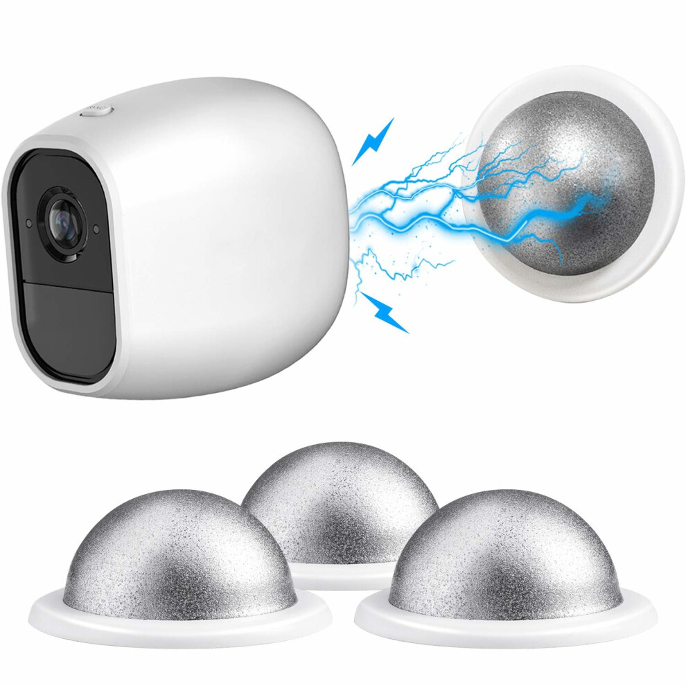 Metal Magnetic Mount Camera Security Ceiling/Table/ Wall Mount for Arlo, Arlo GO, Arlo Pro, Arlo Pro 2, 3 Pack (White)