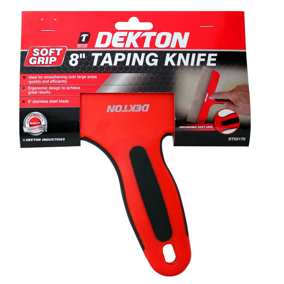 Dekton 200mm Stainless Steel Taping Knife Spatula Filling Drywall Plastering