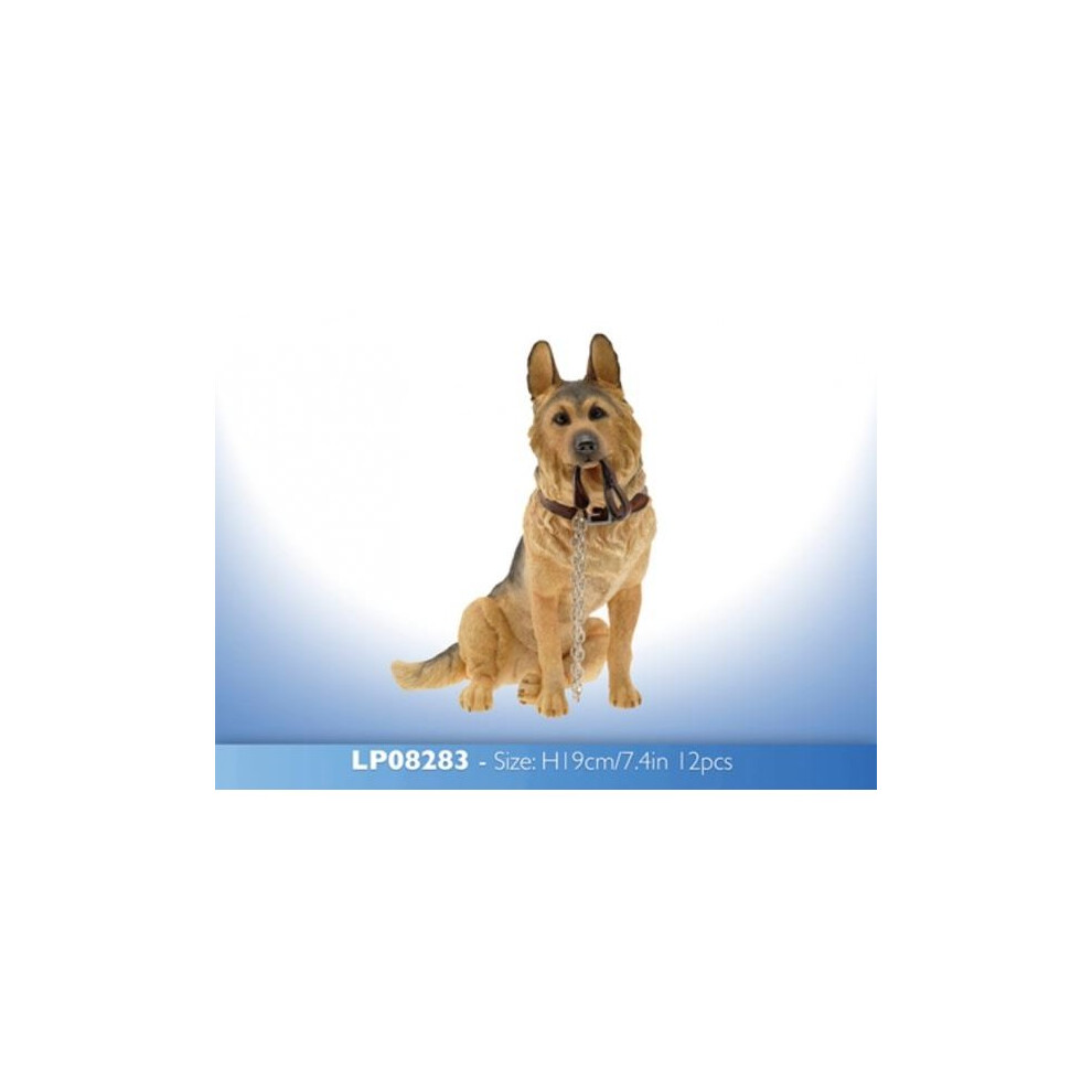 19Cm Walkies German Shepherd Dog Sitting Ornament Figurine Gift Collectables-image-OPC-PNS282-NEW