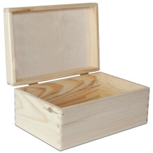 Creative Deco Holzkiste mit Deckel | 30 x 20 x 14 cm Ostern Erinnerungsbox | (+/-1cm) Baby Groß Holzbox mit Deckel Unlackiert Kasten
