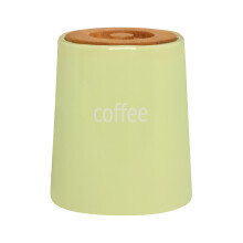 Chic Design Green Ceramic Coffee Canister, Functional Design Canister, Durable Canister For Ingredients
