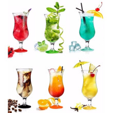 6pc Pina Colada Cocktail Glass Set | 6 Large Cocktail Glasses