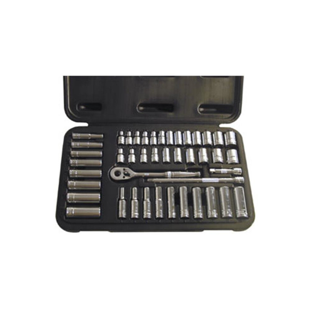 Atd Tools Atd-1200 Sae, Metric 0.25 In. Drive Socket Set, 44 Pc 663126012007