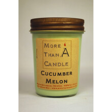 More Than A Candle CCM8J 8 oz Jelly Jar Soy Candle&, Cucumber Melon