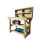 (3ft, Standard Legs) Wooden Workbench Indoor/Outdoor Double Shelf With Back Panel 2