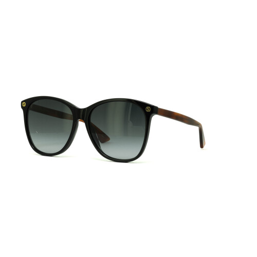 GUCCI Gucci GG0024S 003 Black-Havana/Grey Gradient Sunglasses