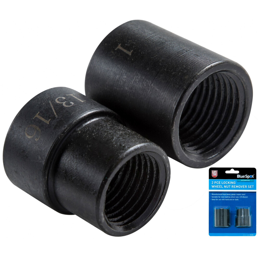 Bluespot Locking Wheel Nut Remover 19 - 26Mm Emergency Lug Nut Socket Set 1/2
