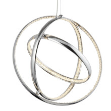Searchlight Gyro 3 Lights LED Chrome Ring Pendant Ceiling Light Indoor Lighting