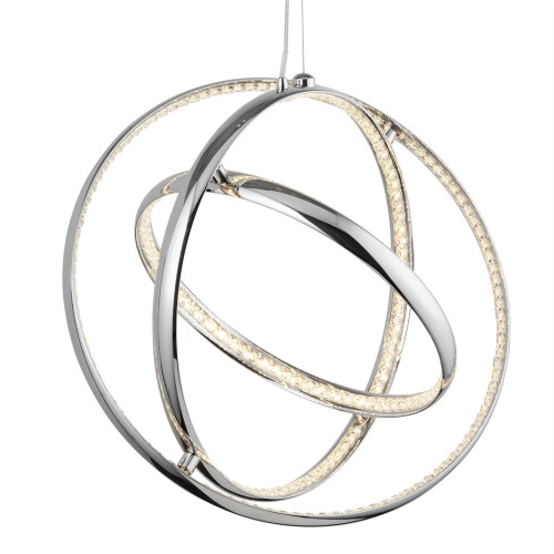 Searchlight Searchlight Gyro 3 Lights LED Chrome Ring Pendant Ceiling Light Indoor Lighting