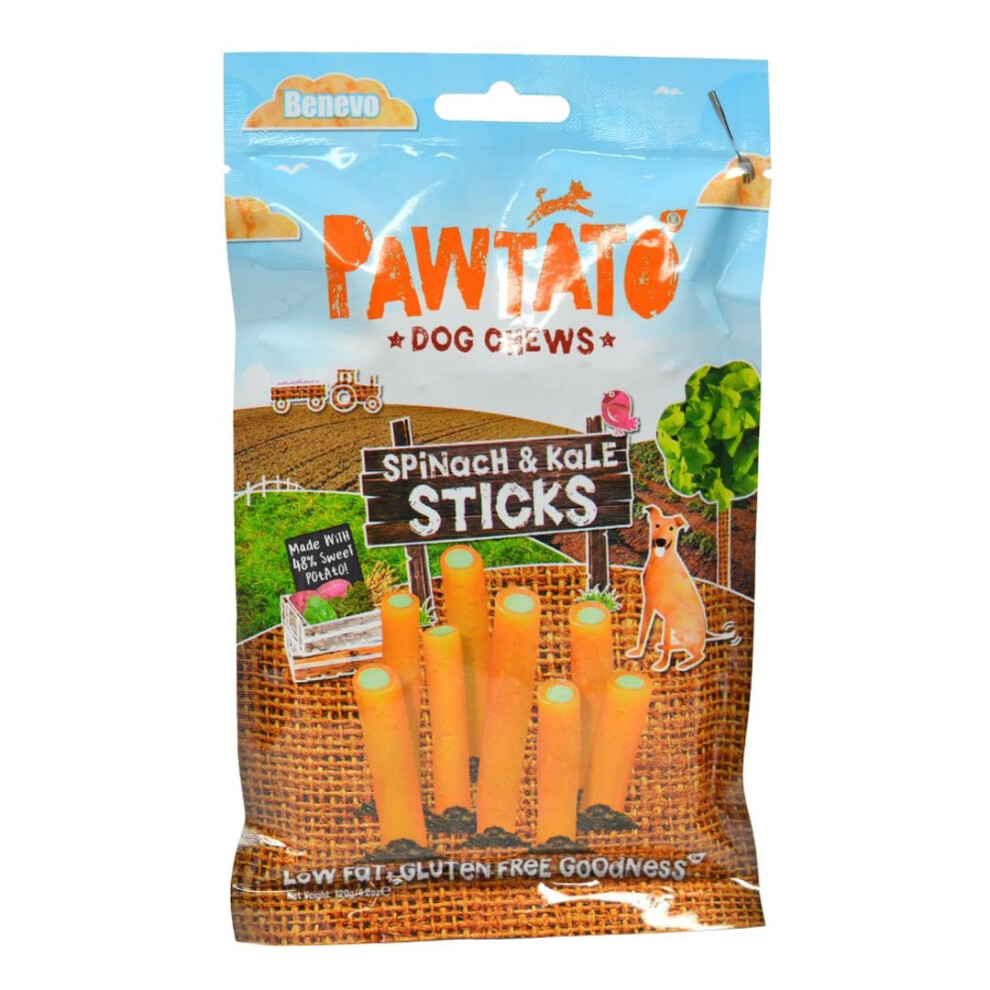 Vegeco Benevo Pawtato Sticks Spinach & Kale 120G