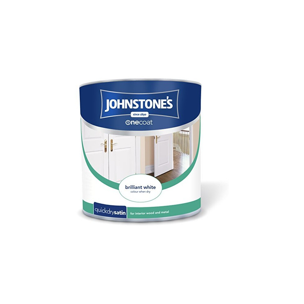 (2.5l) Johnstone's One Coat Quick Dry Satin - Brilliant White