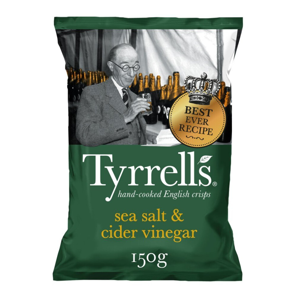 Tyrrells Cider Vinegar And Salt Crisps, 150 G