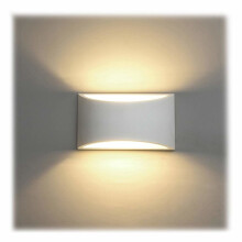 HJ8U 7W Plaster White Wall Wash Light (G9 Bulb Included) Up and Down Sconce, Warm 2700-3000K, 700lm for Living Room/Bedroom/Hallway