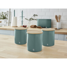 Swan Nordic Set of 3 Storage Canisters in Nordic Green