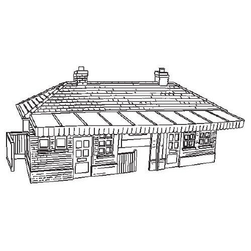 OO Railway Station Building - Booking Hall plastic kit Dapol Kitmaster C014 1