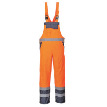 (Orange & Navy, XL) Contrast Bib & Brace