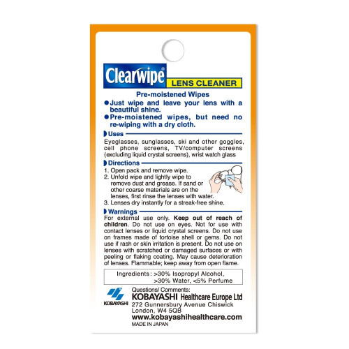 ClearWipes Lens Cleaners 6 x 20 pack 1