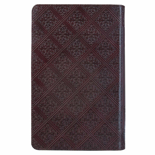KJV Giant Print Lux-Leather Pattern Dark Brown 1