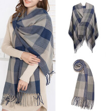 (Grey) Large Women's Cashmere Scarf | Shawl Scarf