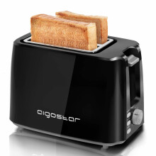 Aigostar Warrior 30KHK - 2-Slice Toaster, 750W, 7 Toast Shade Settings, Defrost, Reheat and Cancel Functions, Auto Shut-Off, Black, BPA Free....