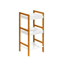 3 Tier White High Gloss Shelf Unit, Modern White Shelving Unit, Living Room Shelving Unit, Storage Unit