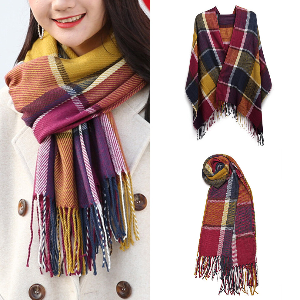 (Purple) Miss Lulu Large Women's Cashmere Scarf | Shawl Scarf