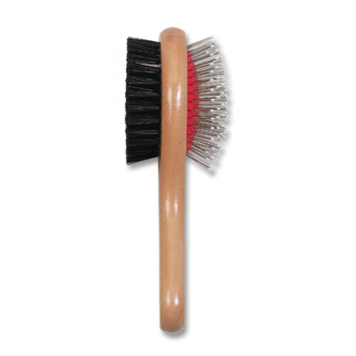 Ancol Heritage Wood Handle Double Sided Brush Sml