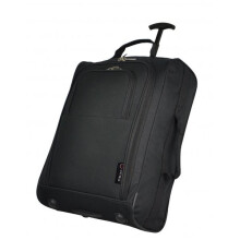 Black 21 Inch 2 Wheeled Cabin Trolley Bag Flight Jet Travel Hand Luggage Lightweight