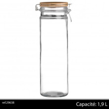 1,9 Ltr Storage Jar With Bamboo Lid