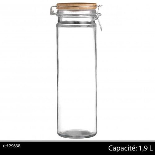 1,9 Ltr Storage Jar With Bamboo Lid