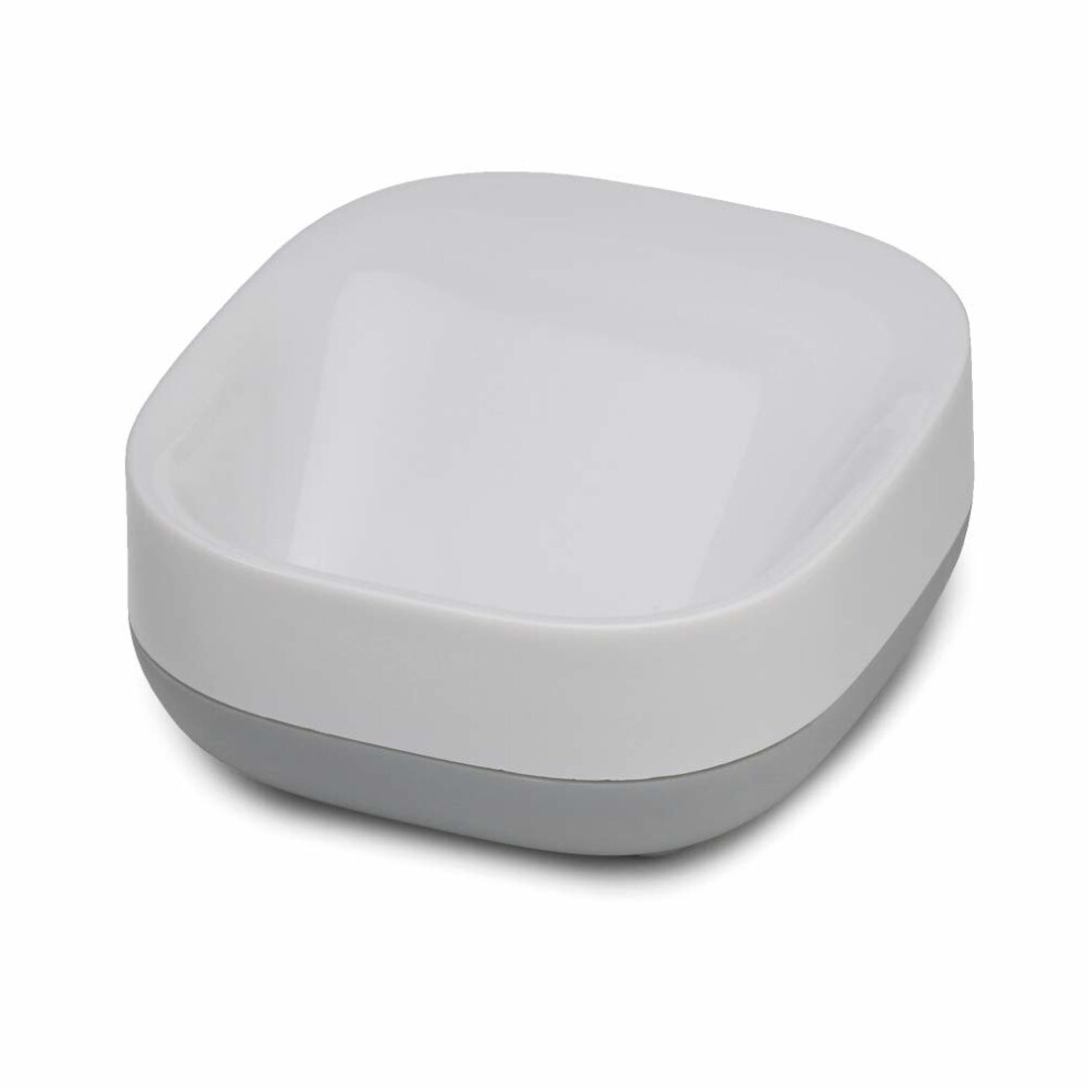 Joseph Joseph Bathroom Slim Compact Soap Dish- White/Grey