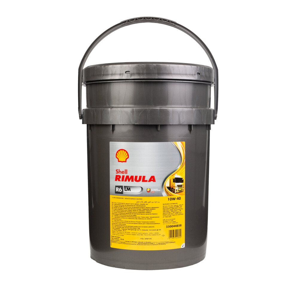 Shell 550014315  Rimula R6 Lm 10W 40 20Ltr Low Emissions Synthetic Diesel