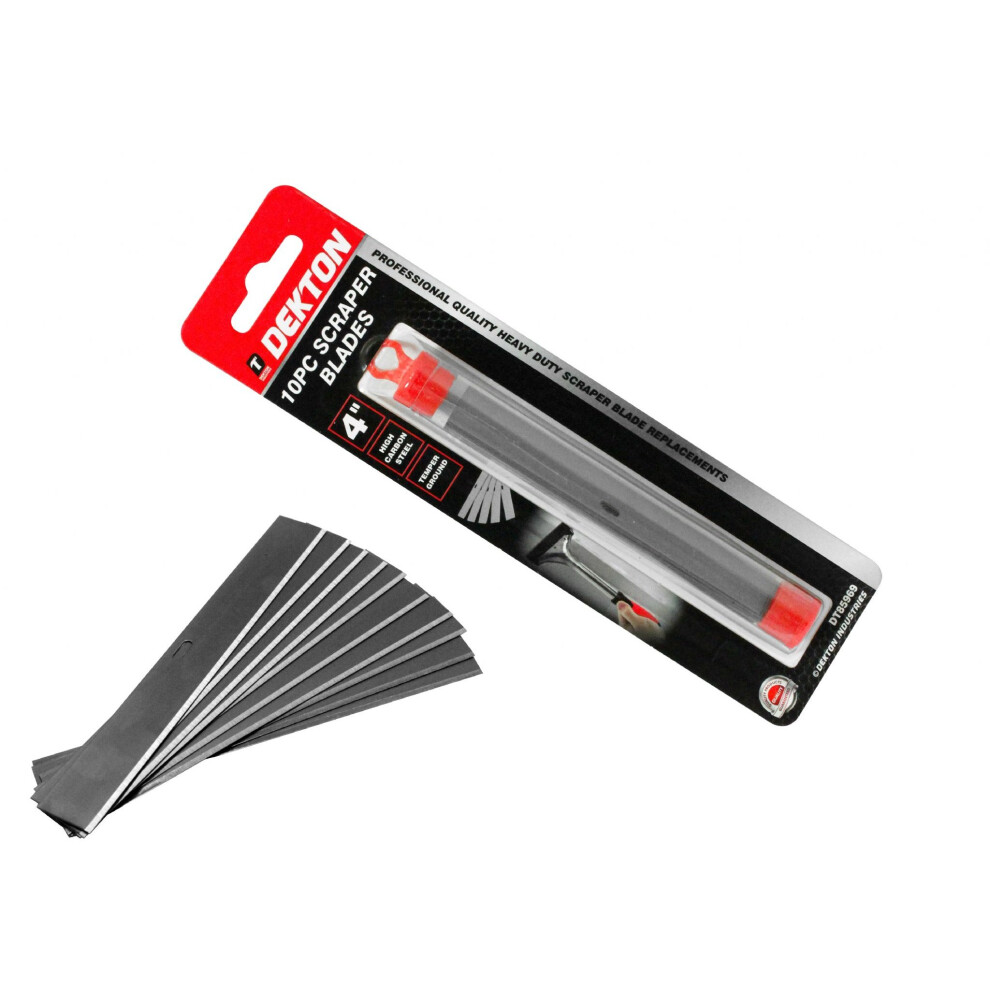 Dekton 4'' 10 Piece Scraper Blade, Dt85969