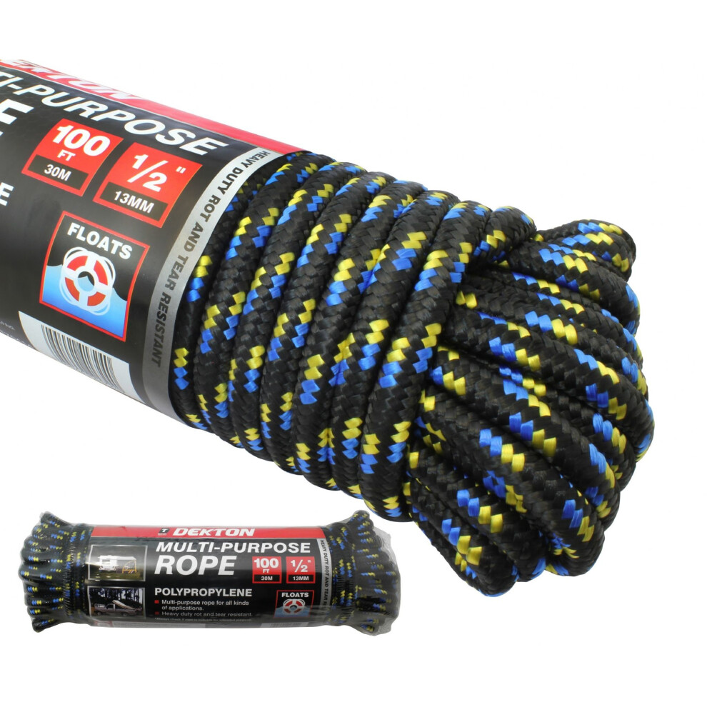 Dekton Utility Diamond Braided Polypropylene Multi Purpose Rope 13Mm X 30M 5055441417240