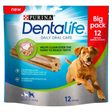 Purina Dentalife Daily Oral Care Chicken Chew Adult Large 12 Pack 426g (Pack of 3)