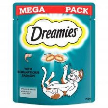 Dreamies Cat Treats With Salmon Mega Pack 200g (Pack of 6)