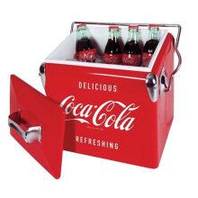 Coca-Cola Retro Ice Chest Cooler Cool Box with Bottle Opener 13L