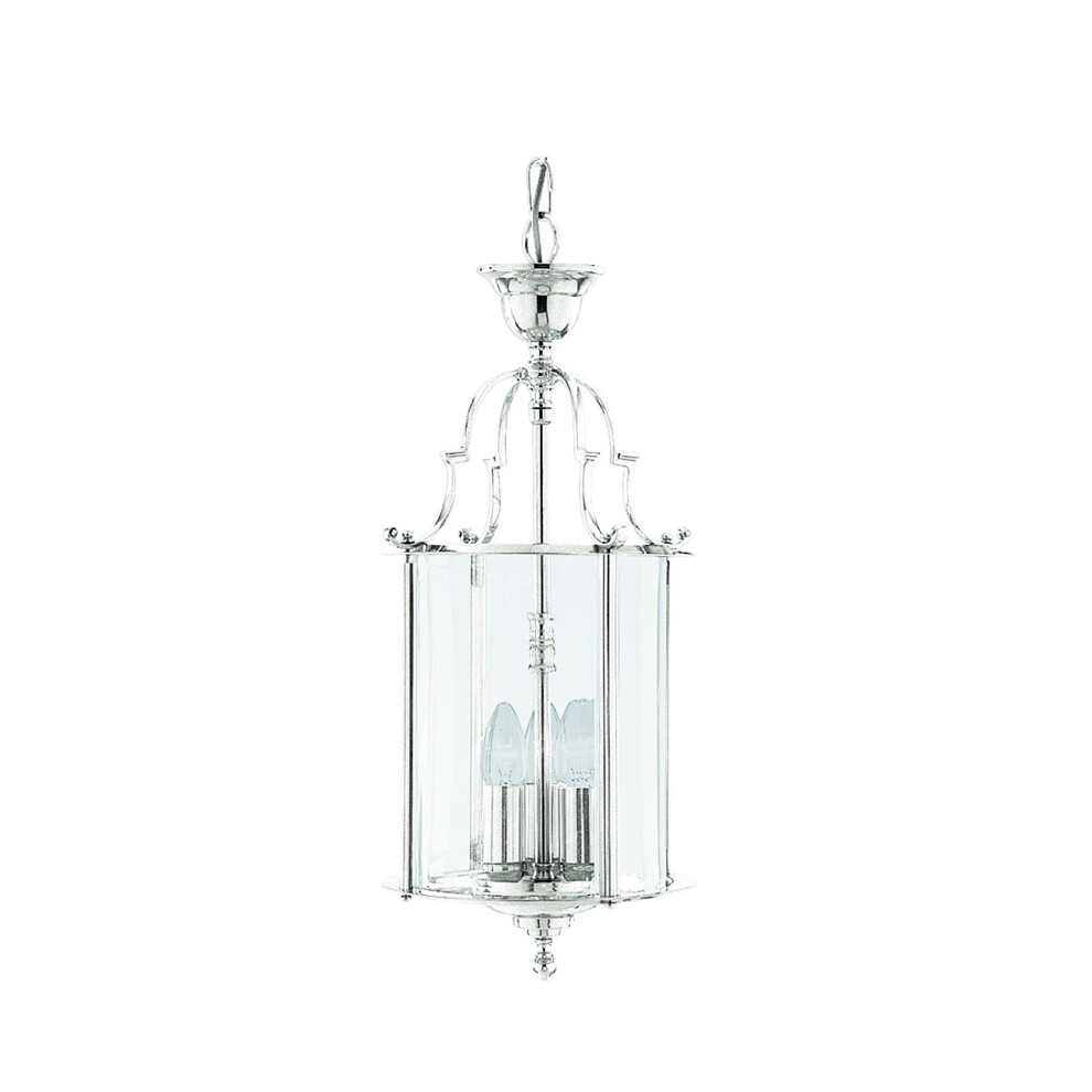 Searchlight 25cm 3 Light Chrome Georgian Ceiling Lantern Pendant Chandelier New