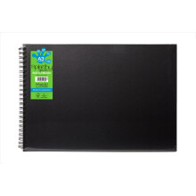 Artgecko Splashy Sketchbook A3 Landscape 40 Pages (20 Sheets) 300gsm Acid Free White Cartridge Paper