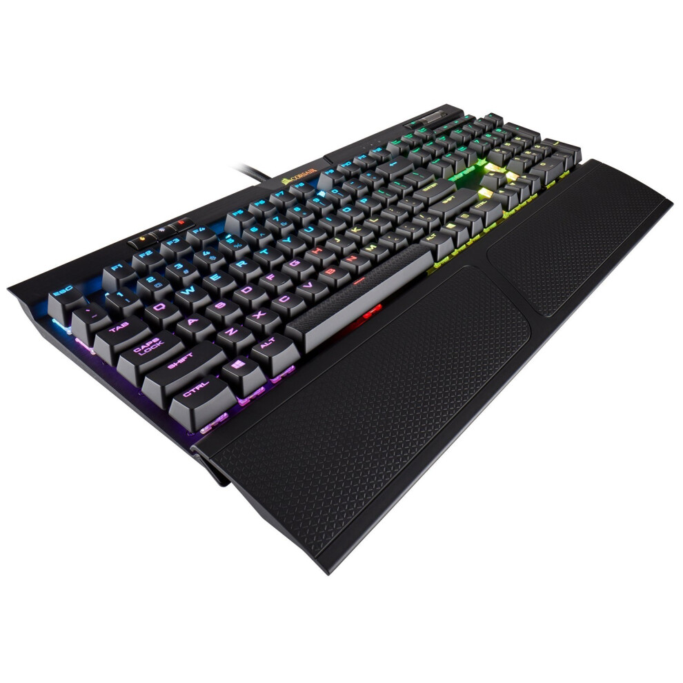 Corsair K70 RGB MK.2 Mechanical Gaming Keyboard, Cherry MX Red Switches, UK Layout, Black