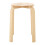Premier Housewares Rustic Tropical Hevea Wood Stacking Stool, Stackable Kitchen Stool For Breakfast, Durable Counter Stool 1