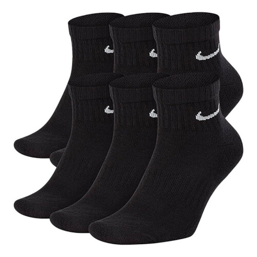 ( Black, UK-11-14.5 / EU-46-50 / XL) Nike SX7669 6 Pairs Dri-Fit Mens Ankle Socks