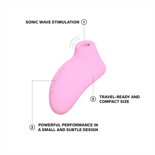 LELO LELO - SONA 2 MASSAGGIATORE SONIC PER CLITORIDE DA VIAGGIO ROSA 2