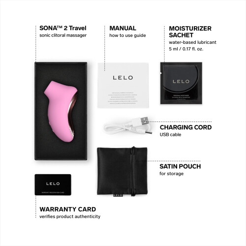 LELO LELO - SONA 2 MASSAGGIATORE SONIC PER CLITORIDE DA VIAGGIO ROSA 1