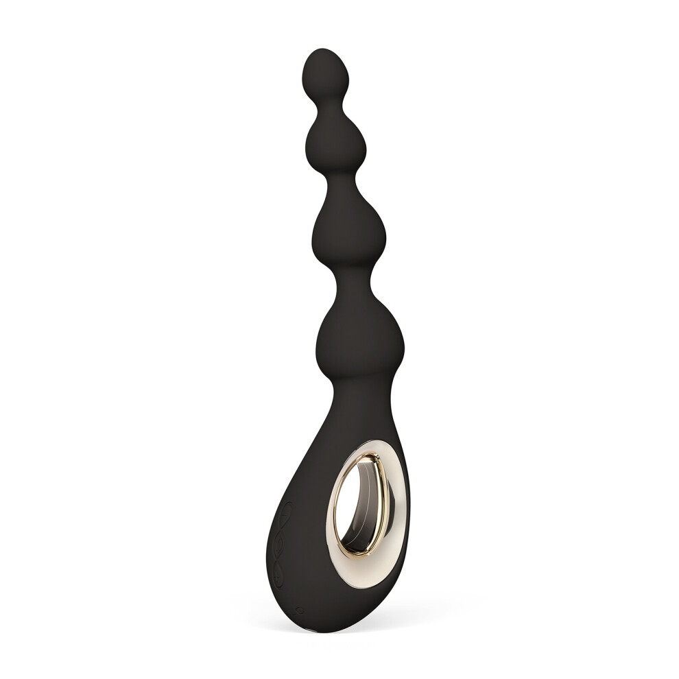(Black) LELO SORAYA Beads Vibrating Anal Beads Massager With Bow-Motion Technology and 8 Vibrating Patterns, Adult Anal Toys, Black