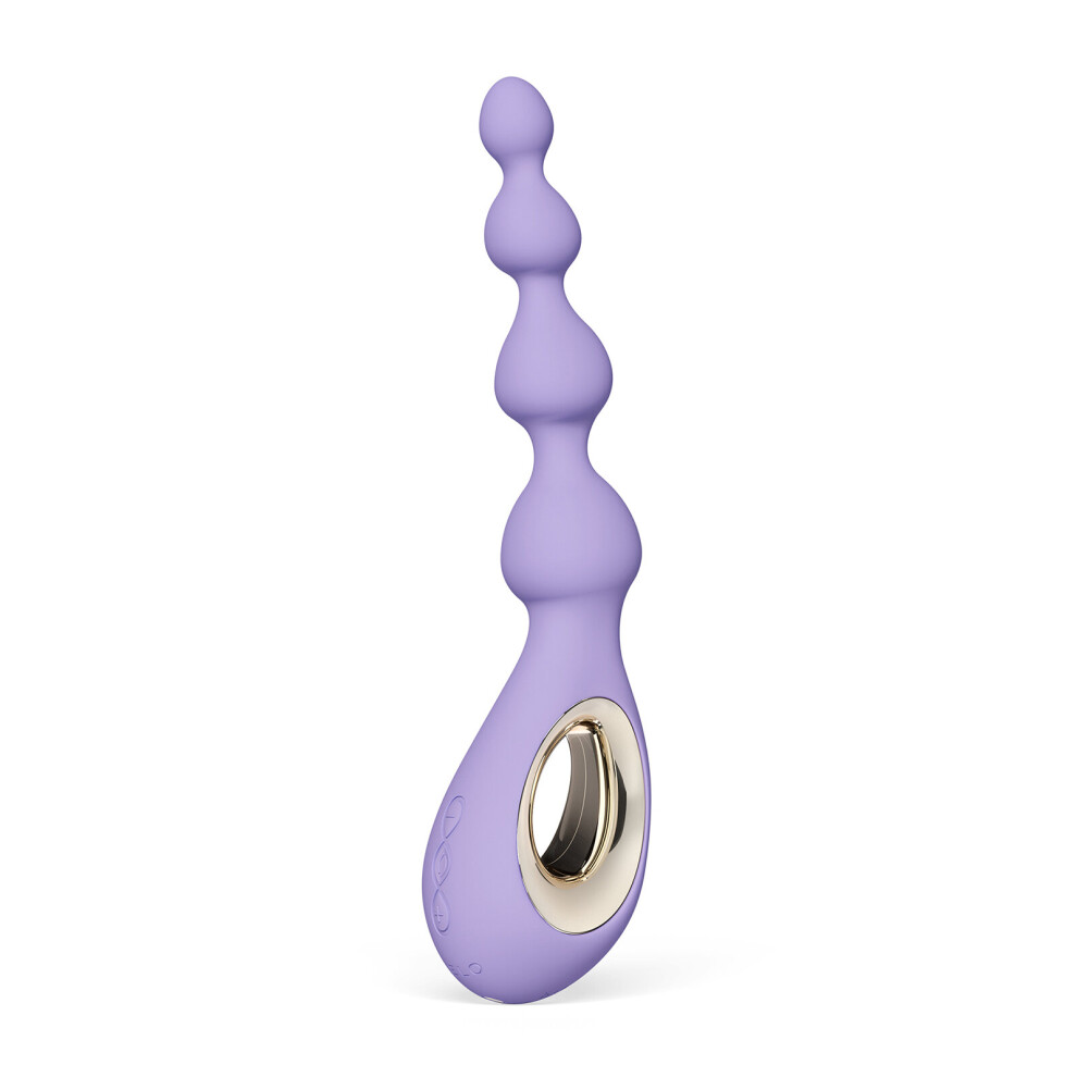 (Violet Dusk) LELO SORAYA Beads Vibrating Anal Beads Massager With Bow-Motion Technology and 8 Vibrating Patterns, Adult Anal Toys, Black