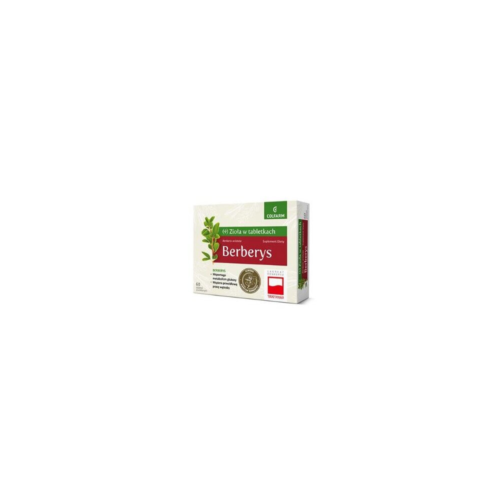 Polskie Suplementy Colfarm Berberys 60 Tablets - Barberry Extract With Berberine Supports Liver & Cardiovascular Health