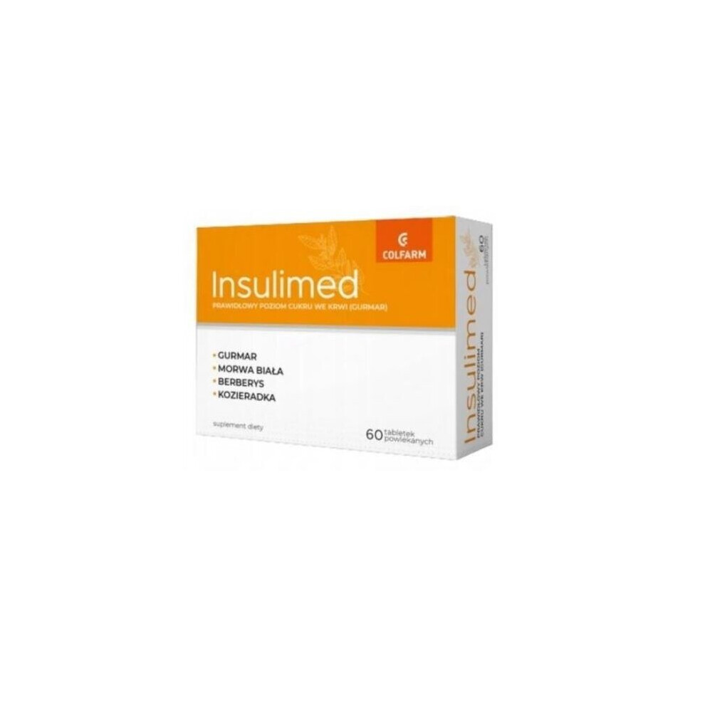 New Polskie Suplementy Colfarm Insulimed 60 Tab Supporting Natural Blood Sugar Level Supplement
